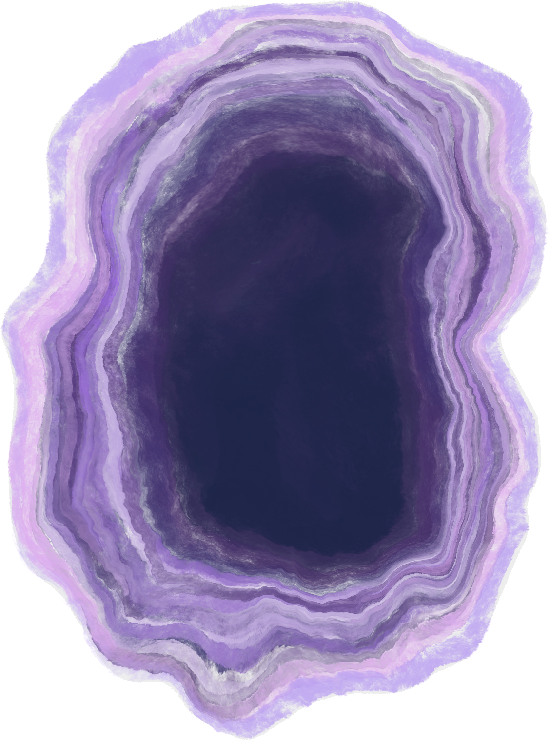 Marbleized Geode Violet Purple Sliced Stone Amethyst